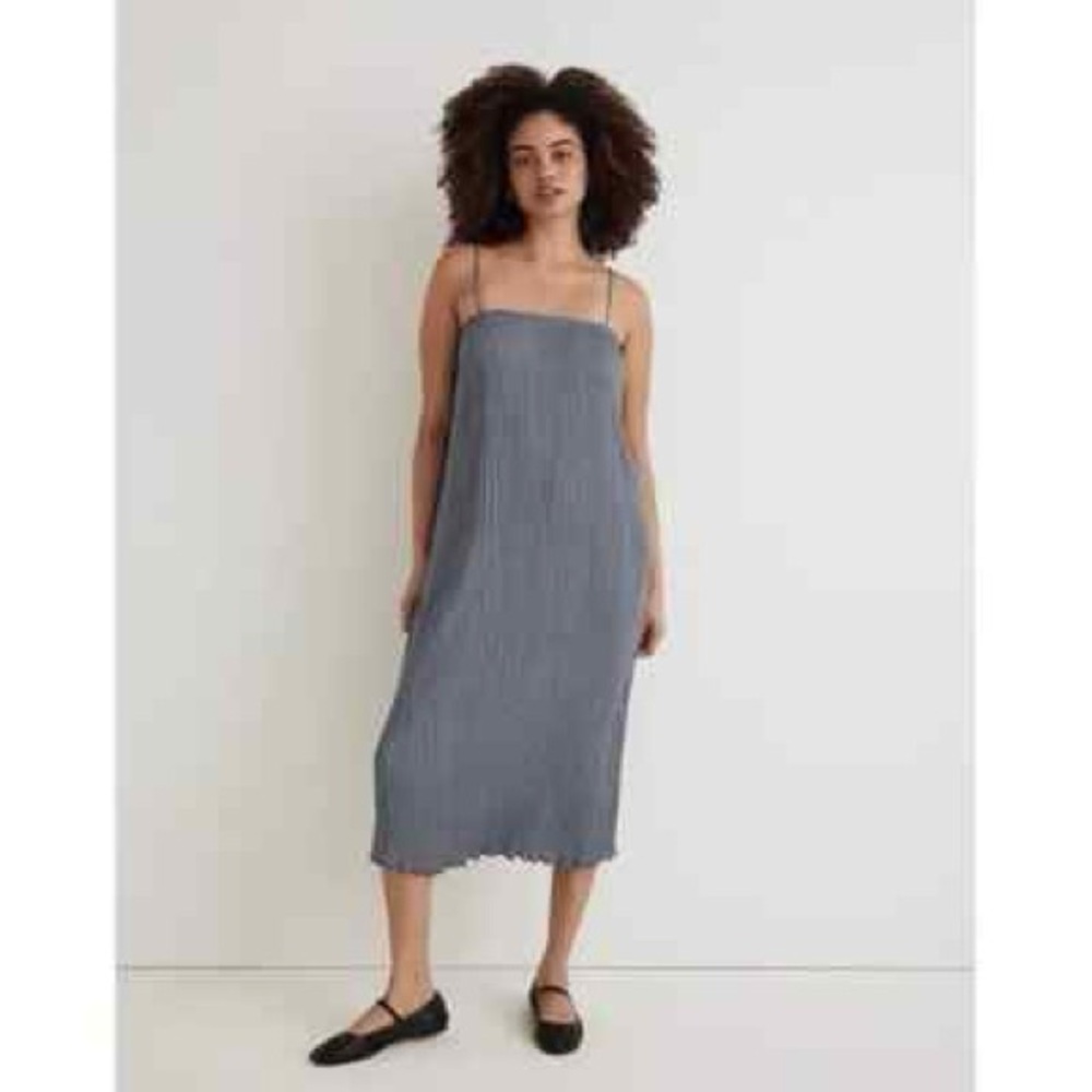 Madewell Plisse Goldie Dress, size 6